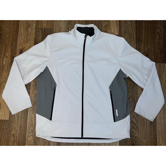 Champion Venture Dry Mens Zip Jacket XL Gray Soft Shell Water Resistant Coat - Picture 1 of 8